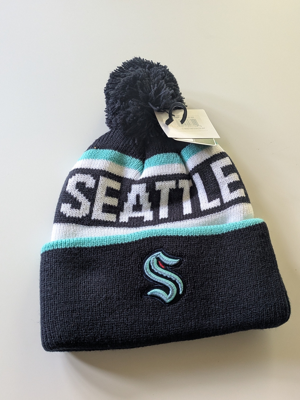Seattle Kraken "SEATTLE" Pom Beanie
